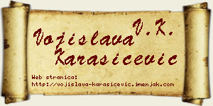 Vojislava Karašićević vizit kartica